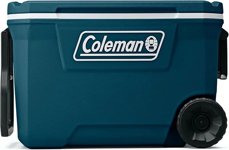 Coleman 100-Quart Wheeled Insulated Cooler – Leakproof Outdoor Hard-Sided Cooler with 5-Day Ice Retention