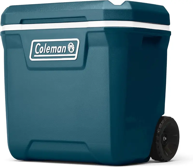 Coleman 100-Quart Wheeled Insulated Cooler – Leakproof Outdoor Hard-Sided Cooler with 5-Day Ice Retention