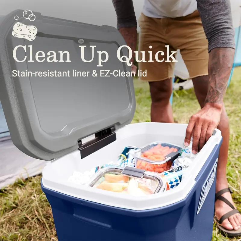 Coleman 100-Quart Wheeled Insulated Cooler – Leakproof Outdoor Hard-Sided Cooler with 5-Day Ice Retention