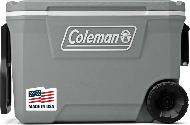 Coleman 100-Quart Wheeled Insulated Cooler – Leakproof Outdoor Hard-Sided Cooler with 5-Day Ice Retention
