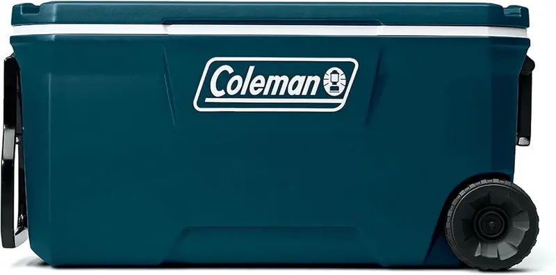 Coleman 100-Quart Wheeled Insulated Cooler – Leakproof Outdoor Hard-Sided Cooler with 5-Day Ice Retention