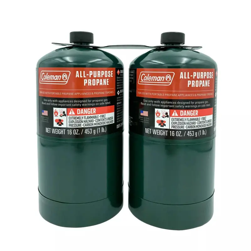 Coleman 16 oz Propane Cylinders — 2-Pack for Portable Grills, Heaters & Camping Appliances