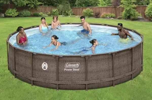 Coleman Power Steel 18' x 48" Above-Ground Swimming Pool Set – Easy-Assembly Backyard Kit