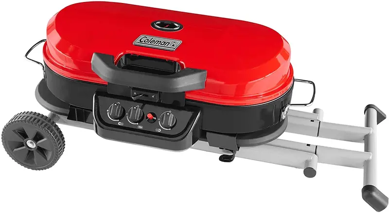 Coleman RoadTrip 285 Portable Propane Grill – Stand-Up Design with Adjustable Burner