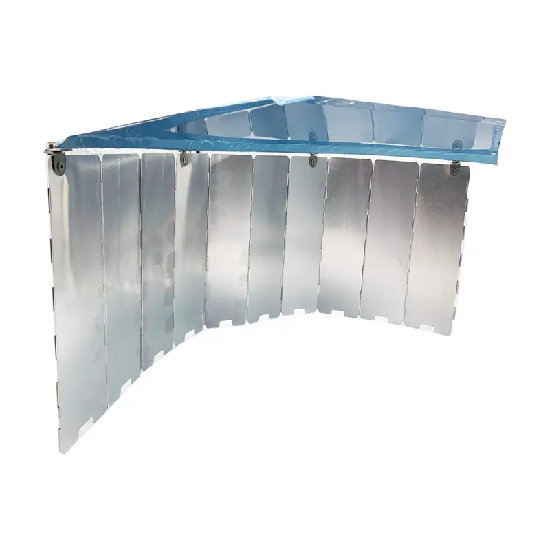 Collapsible 10-Panel Aluminum Heat Reflector Shield for Patio Heaters