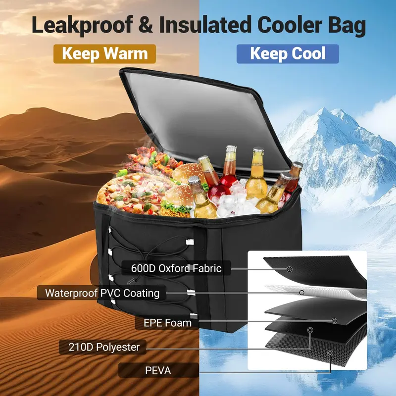 Collapsible Trunk Organizer – Multi-Compartment Vehicle Storage Bin with Detachable Lid