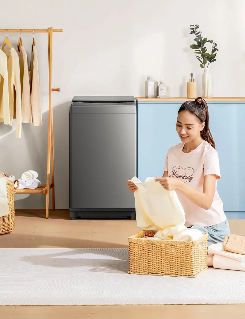 Comfee 0.9 Cu. Ft Portable Washing Machine – Fully Automatic Compact Washer with LED Display, Dual Drums & Space-Saving Design 2