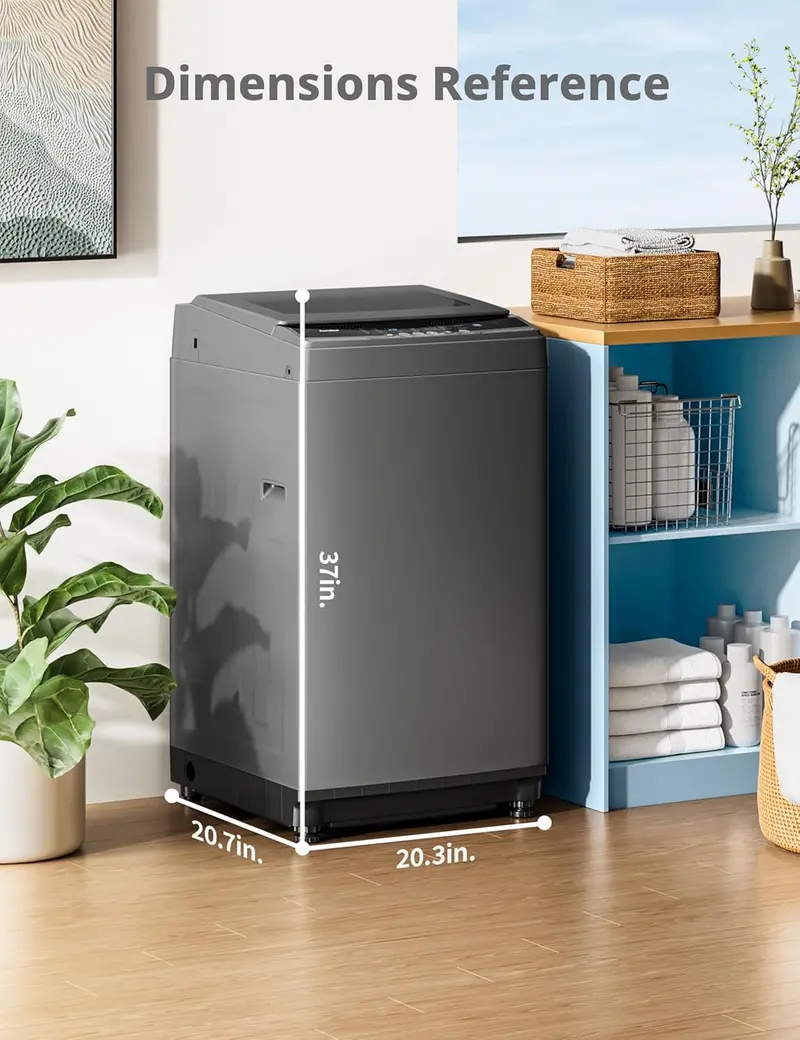 Comfee 0.9 Cu. Ft Portable Washing Machine – Fully Automatic Compact Washer with LED Display, Dual Drums & Space-Saving Design