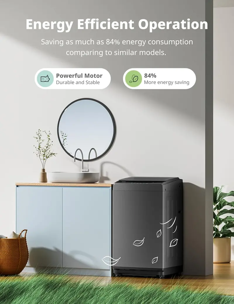 Comfee 0.9 Cu. Ft Portable Washing Machine – Fully Automatic Compact Washer with LED Display, Dual Drums & Space-Saving Design