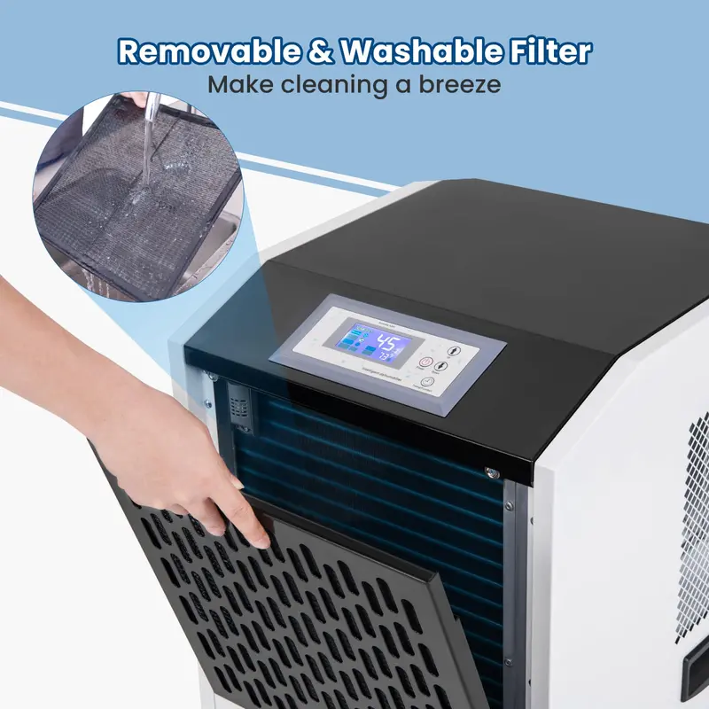Commercial-Grade 250-Pint Dehumidifier – Industrial Strength with Continuous Drain Hose Compatibility 2