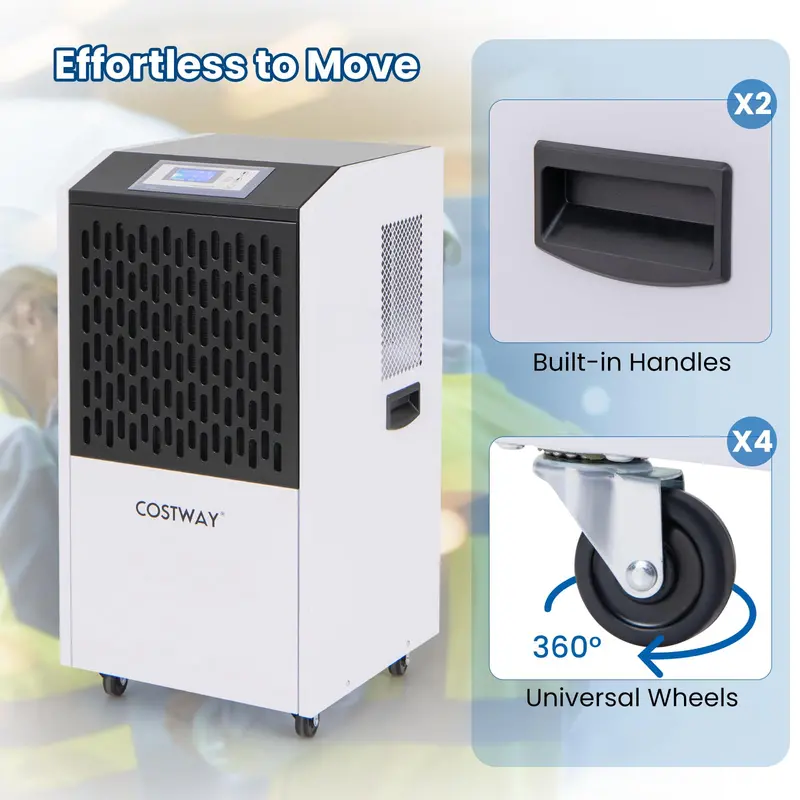 Commercial-Grade 250-Pint Dehumidifier – Industrial Strength with Continuous Drain Hose Compatibility