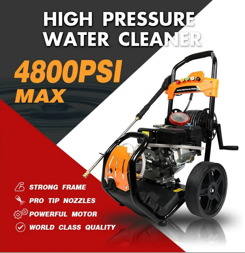 Commercial-Grade 4800 PSI 6.5HP Gas Pressure Washer System