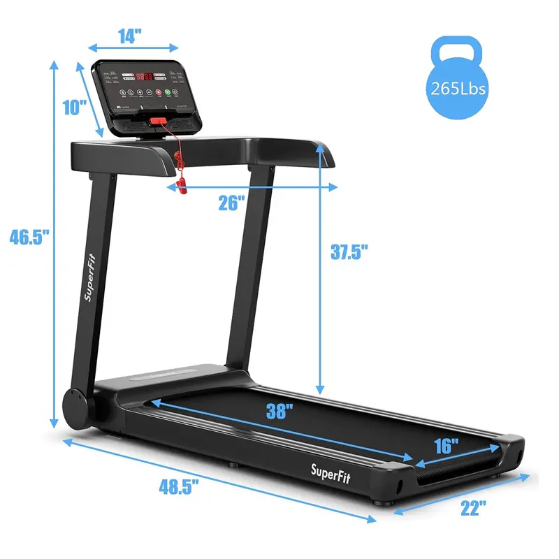 Commercial-Grade Electric Treadmill for Home or Gym – Smart App-Controlled Running Machine with Heavy-Duty Frame