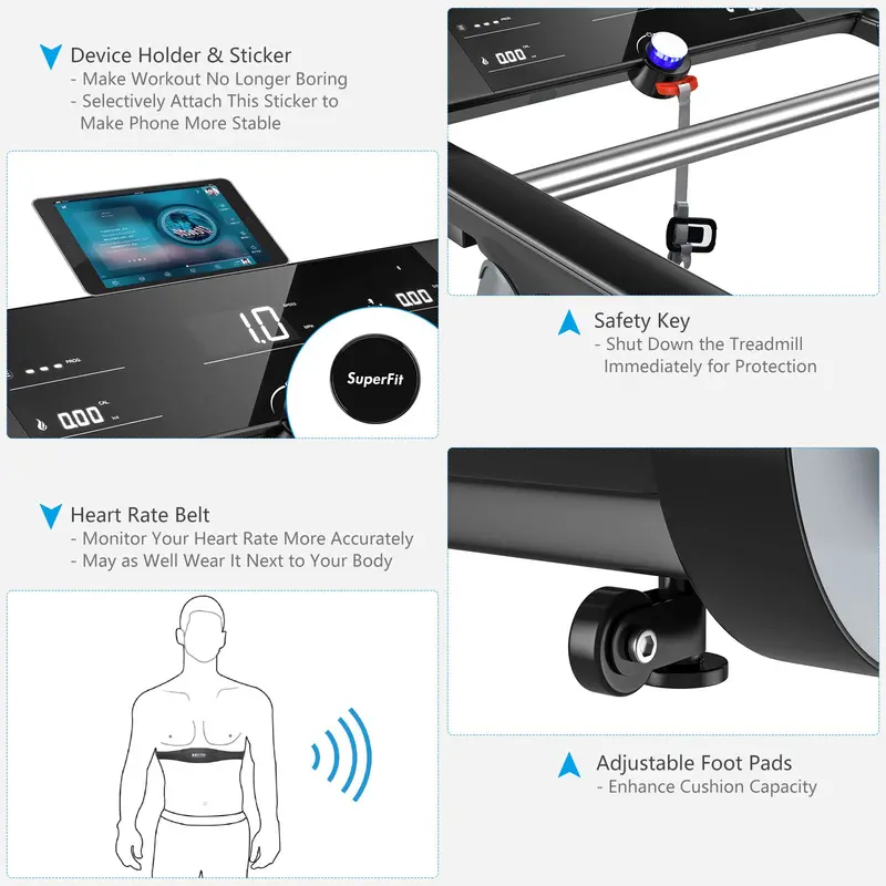 Commercial-Grade Folding Treadmill – Heavy-Duty Gym-Ready Running Machine