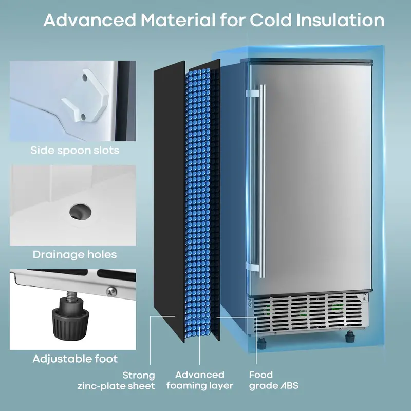 Commercial-Grade Ice Maker – 80 lbs/24 Hours Output with 24 lbs Onboard Storage