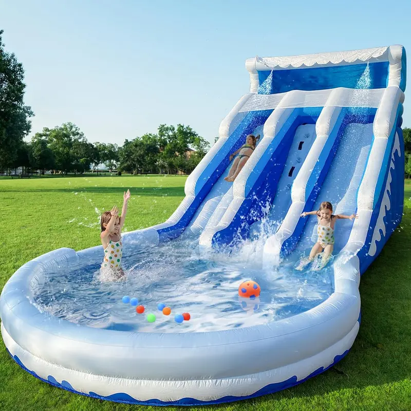 Commercial-Grade Inflatable Water Slide & Bounce House – 20.6 ft x 9.5 ft x 9.3 ft