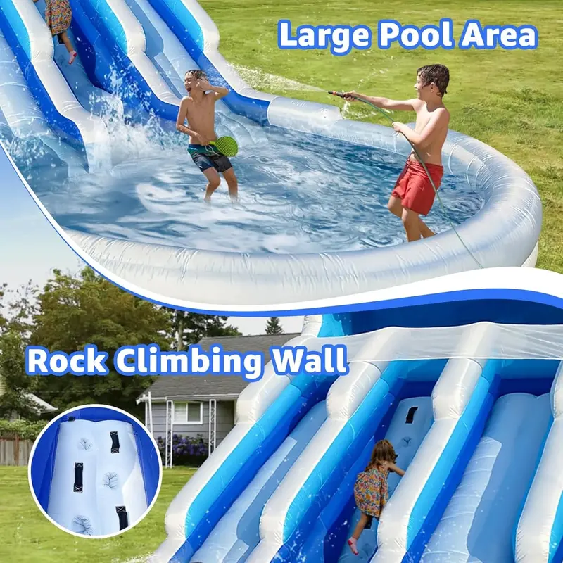 Commercial-Grade Inflatable Water Slide & Bounce House – 20.6 ft x 9.5 ft x 9.3 ft