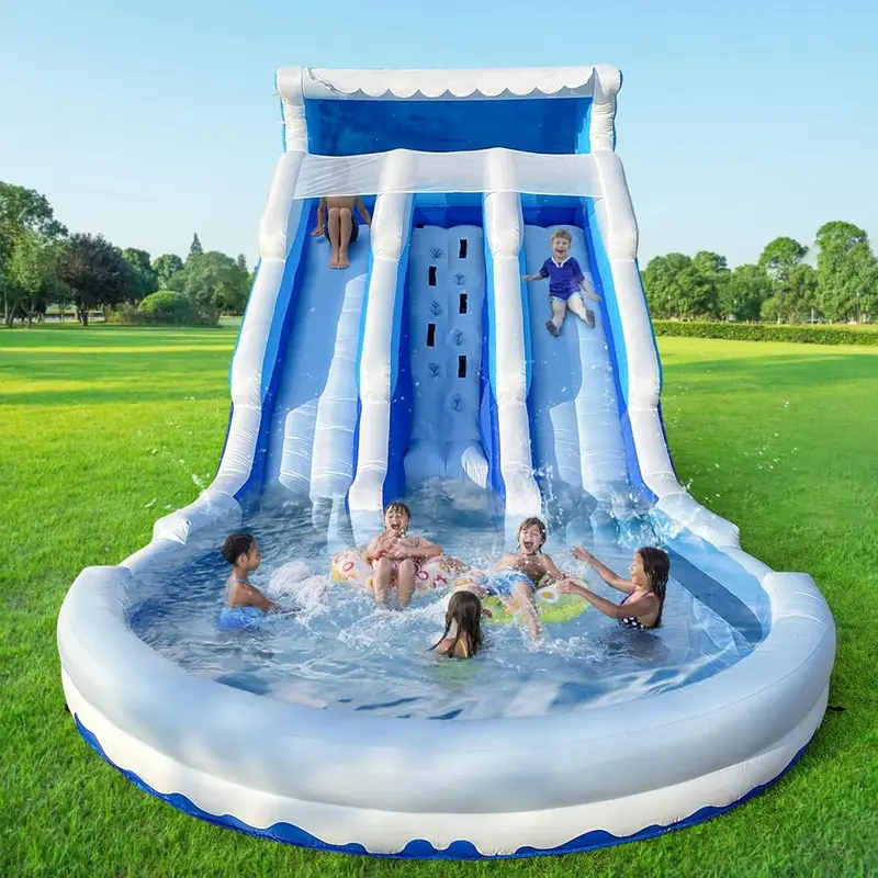 Commercial-Grade Inflatable Water Slide & Bounce House – 20.6 ft x 9.5 ft x 9.3 ft
