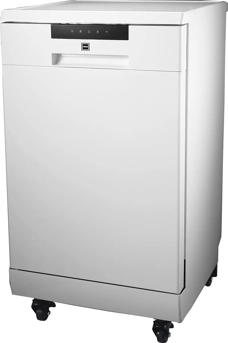 Compact 18-Inch Portable Dishwasher – 8-Place Setting Capacity, White Countertop Model