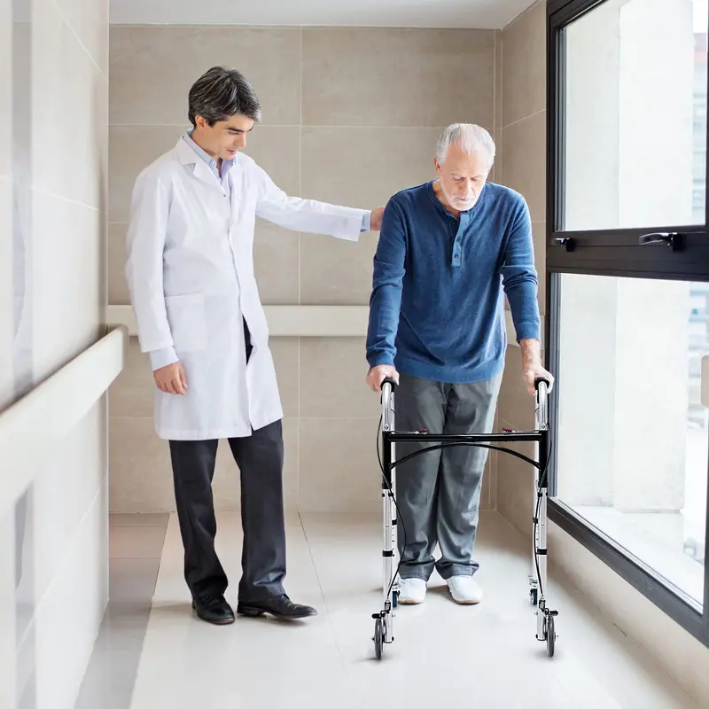 Compact 2-Button Folding Walker for Seniors — 4-in-1 Convertible Design 2
