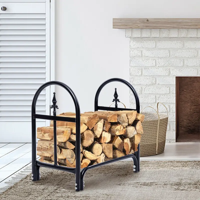 Compact 2-Foot Firewood Rack – Space-Saving Indoor and Outdoor Log Holder 2