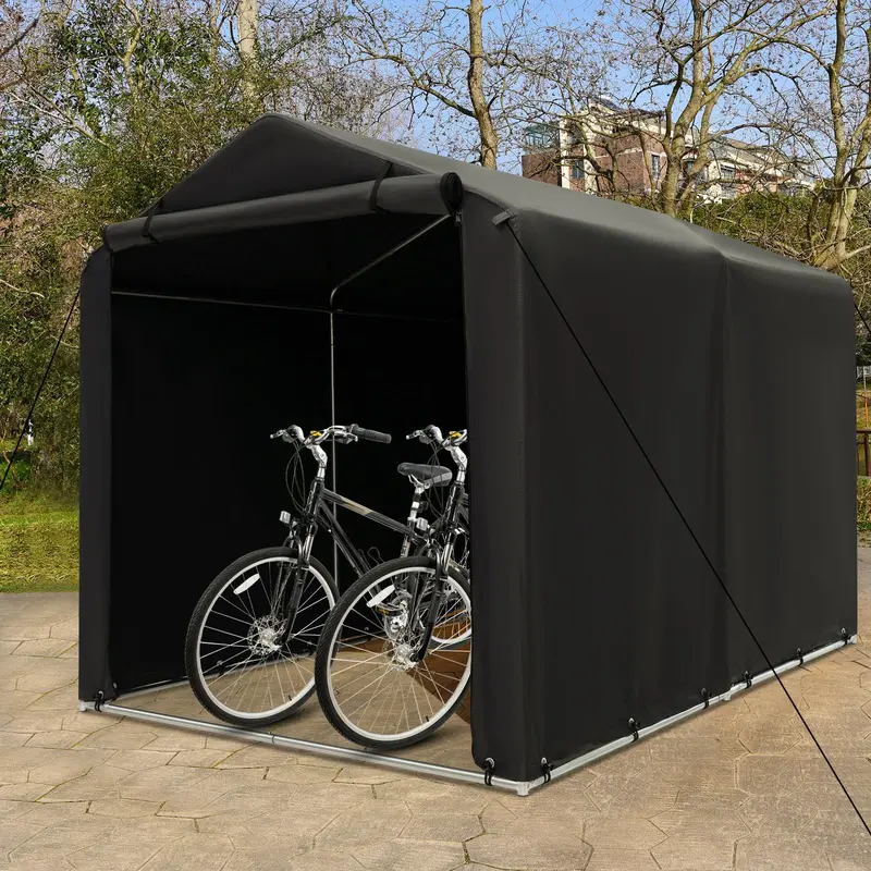 Compact 5.2 ft x 5.4 ft Portable Outdoor Storage Shelter for Garden Tools & Equipment 2