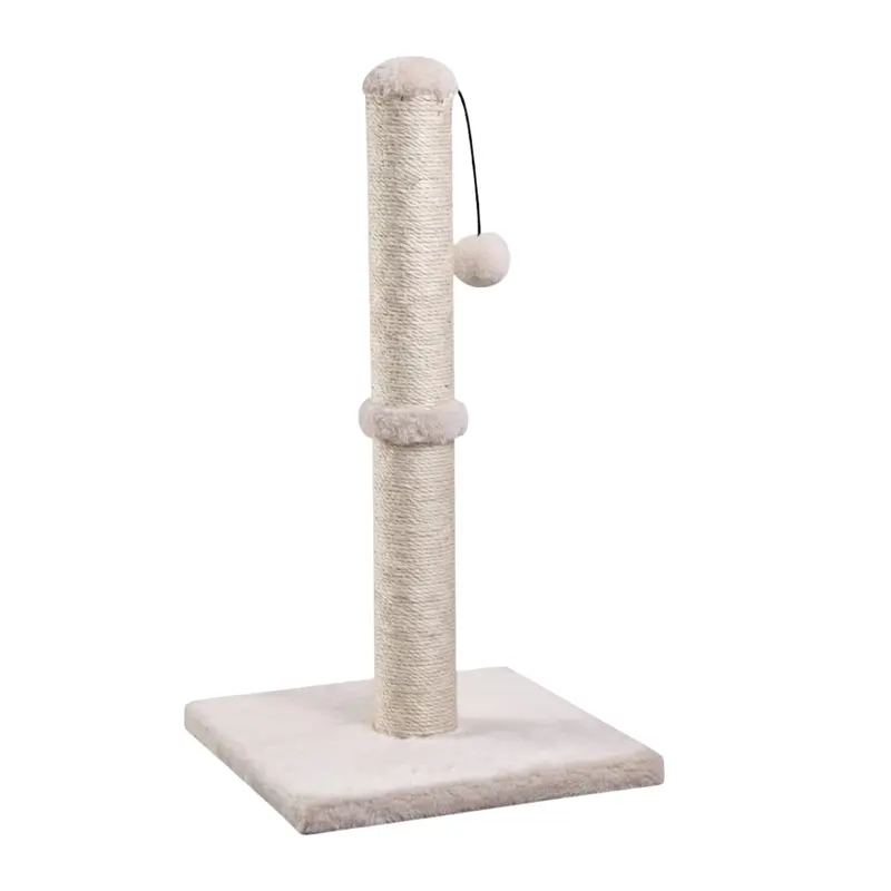 Compact Cat Scratcher – Sisal-Covered Post with Bouncing Ball Toy Attachment
