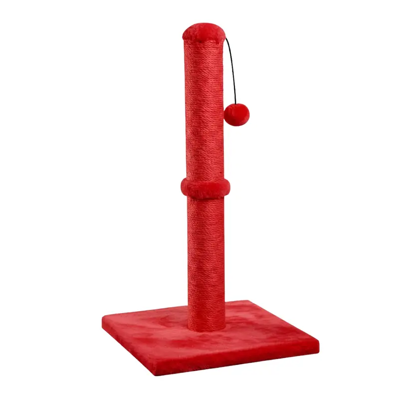 Compact Cat Scratcher – Sisal-Covered Post with Bouncing Ball Toy Attachment 2