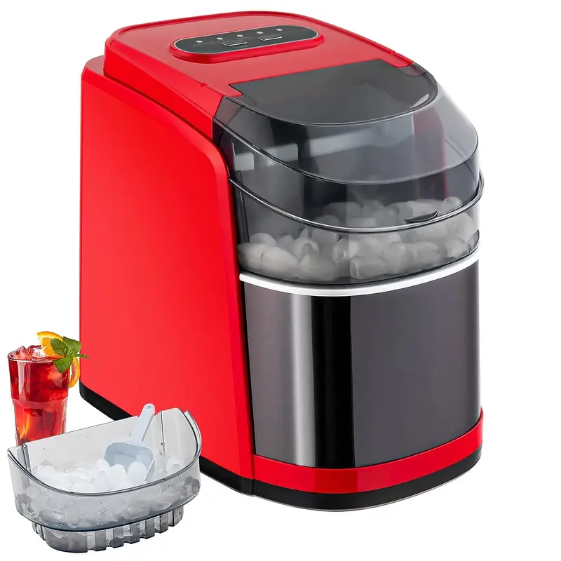 Compact Countertop Ice Maker – 26.5 lbs/24H Output, 9-Cube Cycle in 6 Minutes, Self-Cleaning