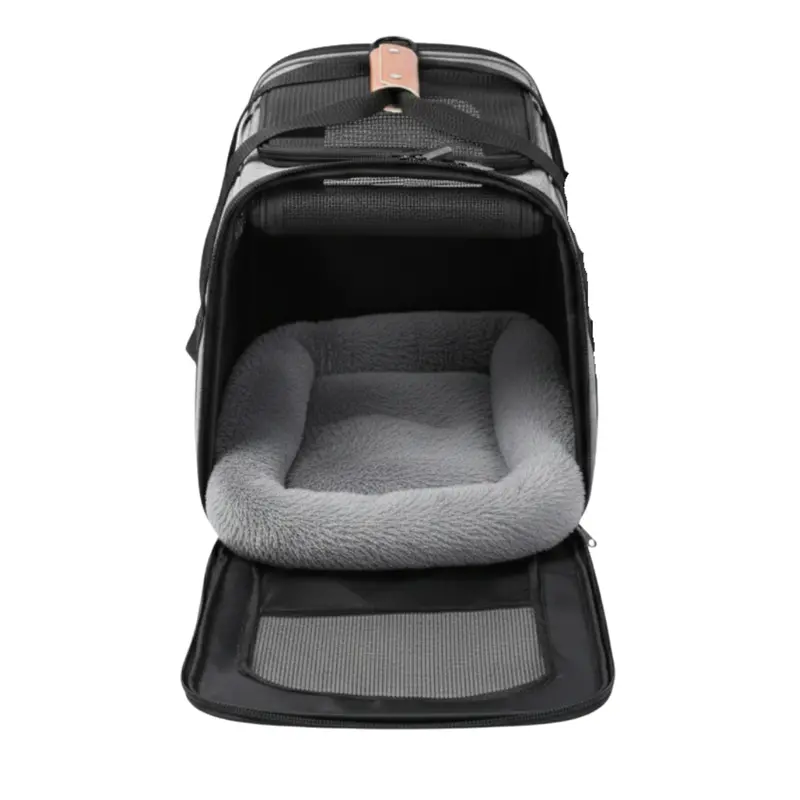Compact Dual-Use Carrier for Cats & Small Dogs (Up to 18 lbs) – Ventilated Mesh Panels 2