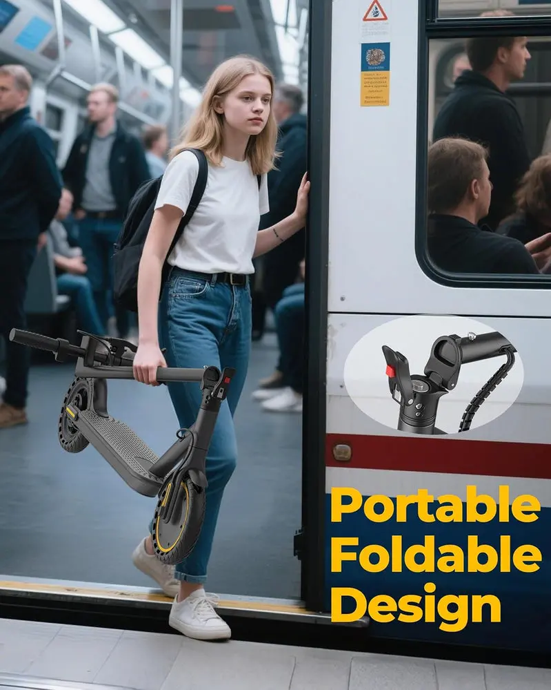 Compact Electric Scooter – 350W/500W Dual-Power Motor, 22 MPH Top Speed