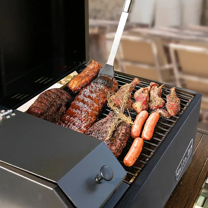 Compact Electric Wood Pellet Grill & Smoker – 8-in-1 Tabletop BBQ for RVs, Camping & Tailgating | Precision Temp Control + Steam-Assisted Cooking