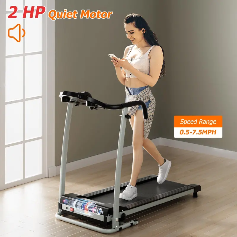 Compact Foldable Treadmill for Small-Space Home Workouts