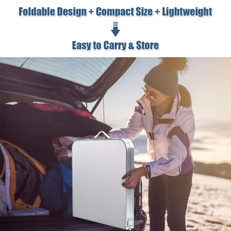 Compact Folding Camping Table with Integrated Storage – Lightweight Outdoor Utility Table