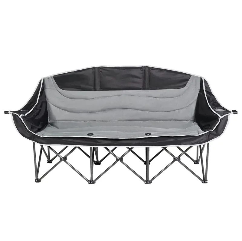 Compact Folding Outdoor Loveseat Chair – Padded 2–3 Person Camping Seat 2
