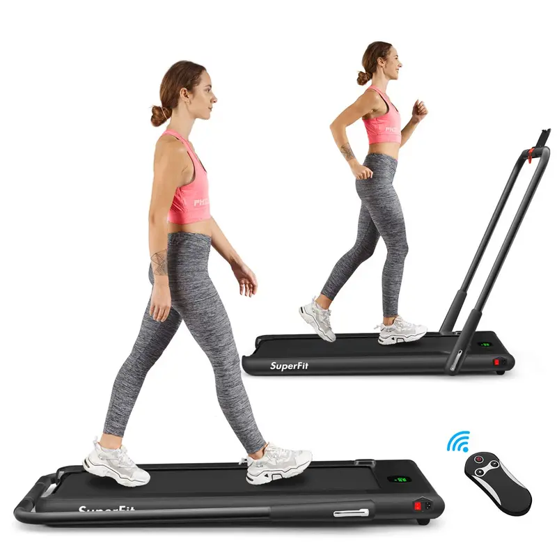 Compact Folding Under-Desk Treadmill – 2.25 HP Dual-Mode Superfit Walking Machine