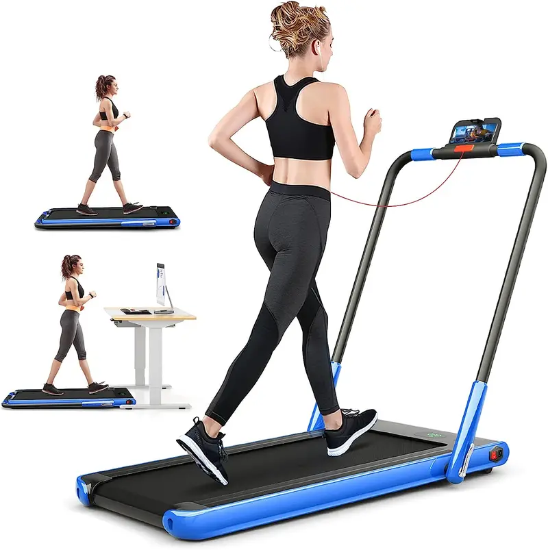 Compact Folding Under-Desk Treadmill – 2.25 HP Dual-Mode Superfit Walking Machine