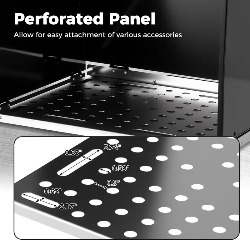 Compact Galvanized Steel Workbench – 17" x 20" Portable Table with Three Protective Side Panels 2