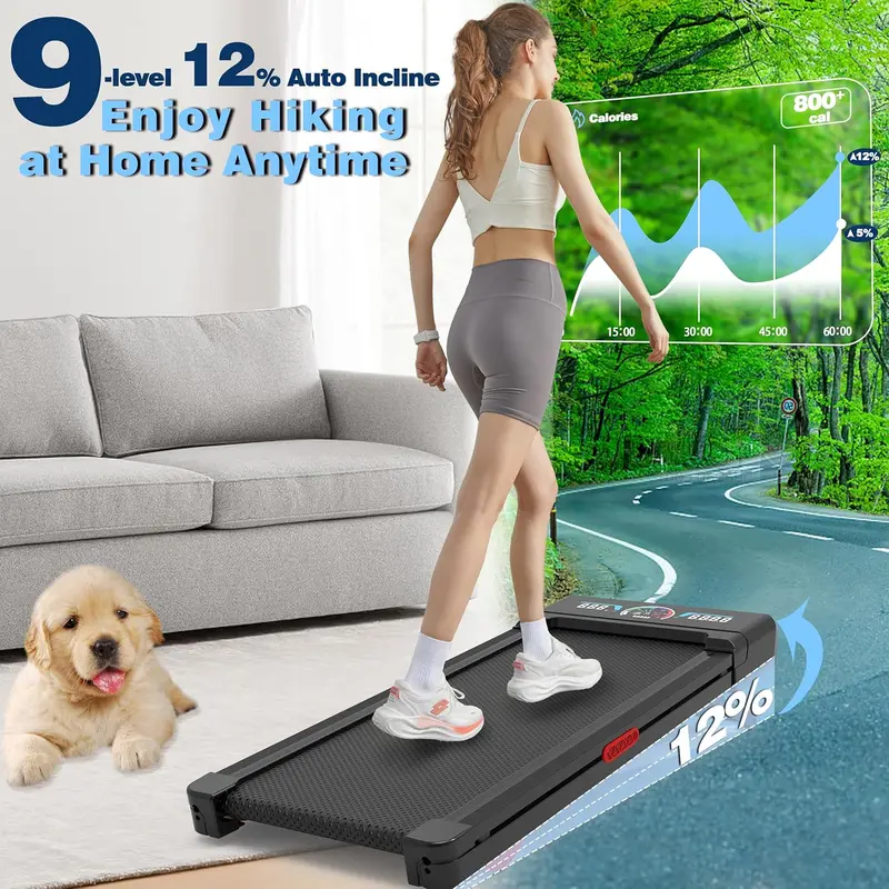 Compact Home Treadmill – Mountaineering-Style, LED Display & Bluetooth Audio 2