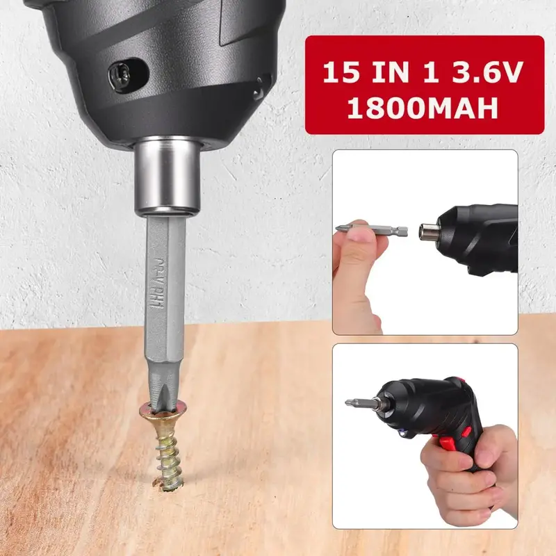 Compact LED-Illuminated Cordless Screwdriver – Portable Rechargeable Drill with Built-in Work Light