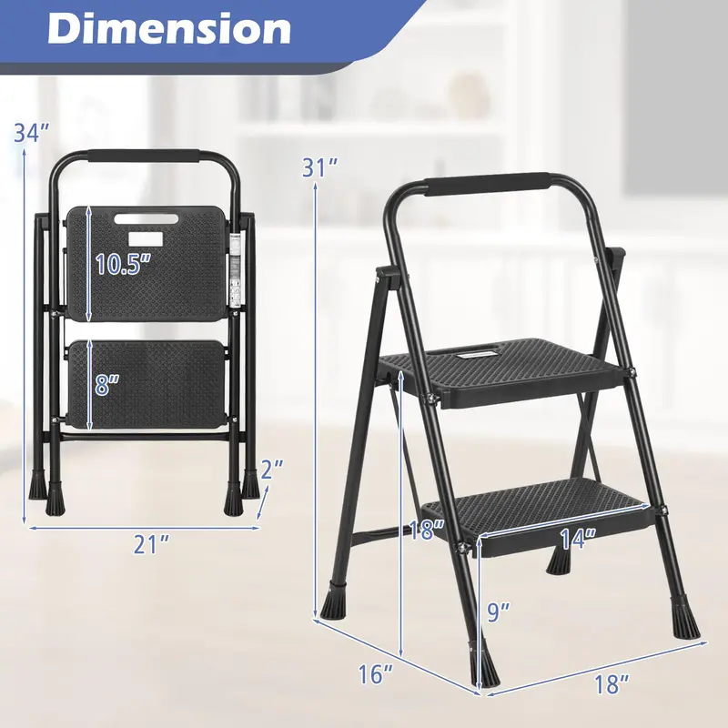 Compact Lightweight Step Ladder – Portable Folding Design 2