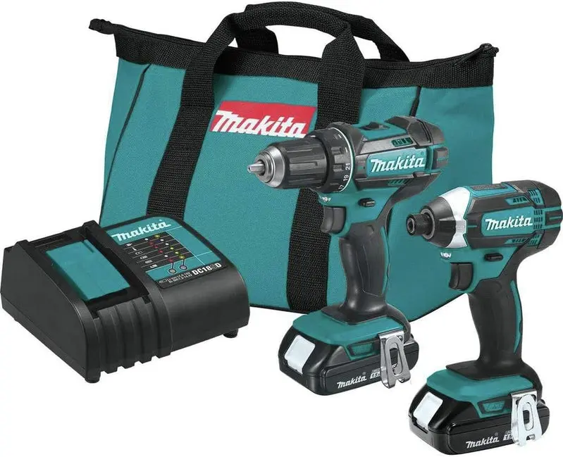 Compact Lithium-Ion Cordless 2-Piece Power Tool Combo Kit – 1.5Ah Batteries