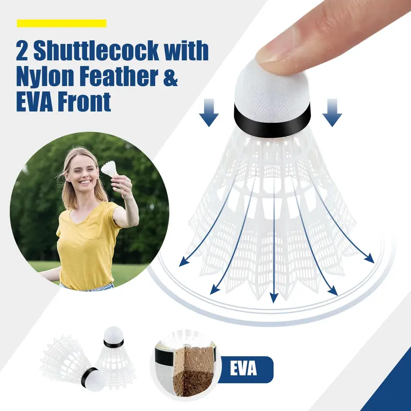Compact Portable Net Kit, 10-Foot Versatile Badminton, Volleyball & Pickleball Setup