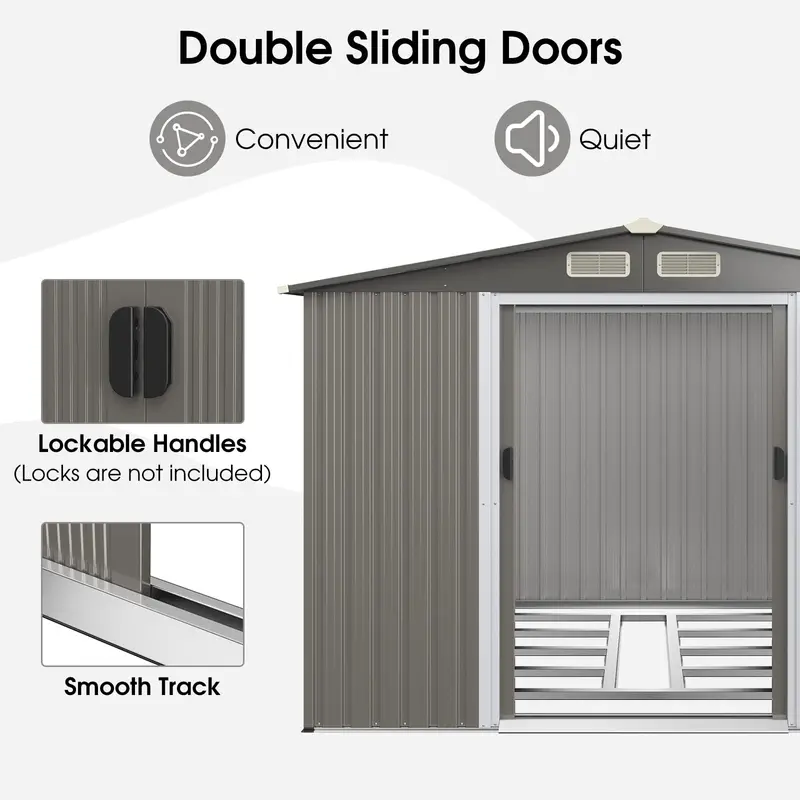 Compact Weatherproof Utility Shed – 8.5" x 6.8" x 6" Portable Tool Organizer with Base Foundation