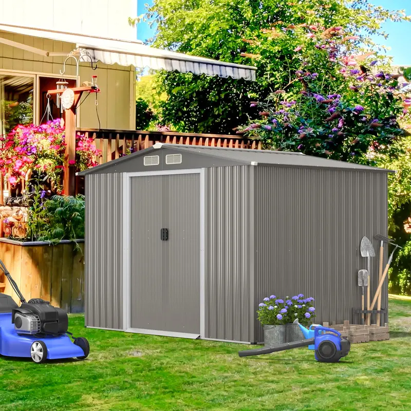 Compact Weatherproof Utility Shed – 8.5" x 6.8" x 6" Portable Tool Organizer with Base Foundation