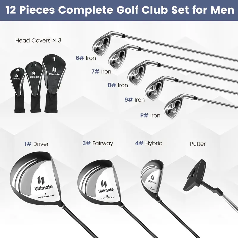 Complete Beginner-Friendly Golf Club Set for Adult Men