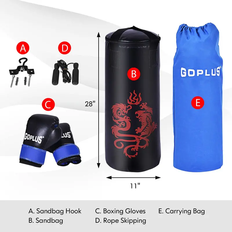 Complete Boxing Training Set – 40-LB Heavy Bag, Gloves, Duffel Bag & Jump Rope