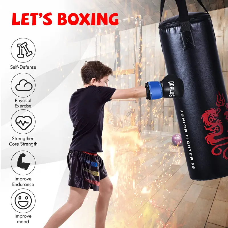Complete Boxing Training Set – 40-LB Heavy Bag, Gloves, Duffel Bag & Jump Rope