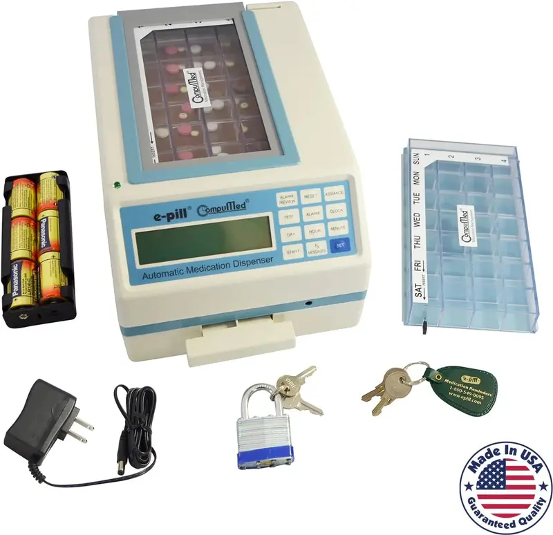 CompuMed Tamper-Proof Automatic Pill Dispenser — AC-Powered, Scheduled Dosing System