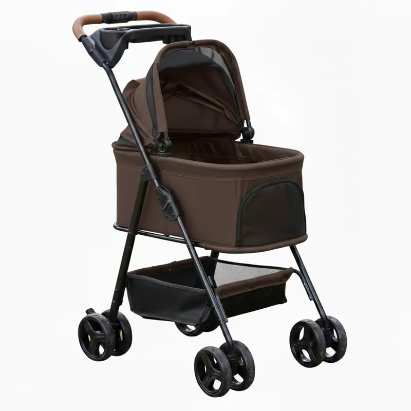 Convertible Folding Pet Stroller – Doubles as a Carry-On Carrier for Small Dogs & Cats